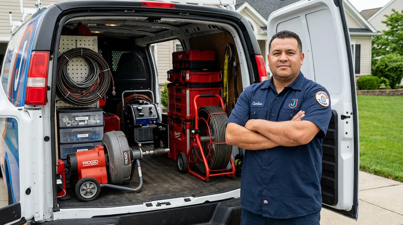 Professional drain cleaning equipment and Johns Plumbing LLC plumber in Apopka