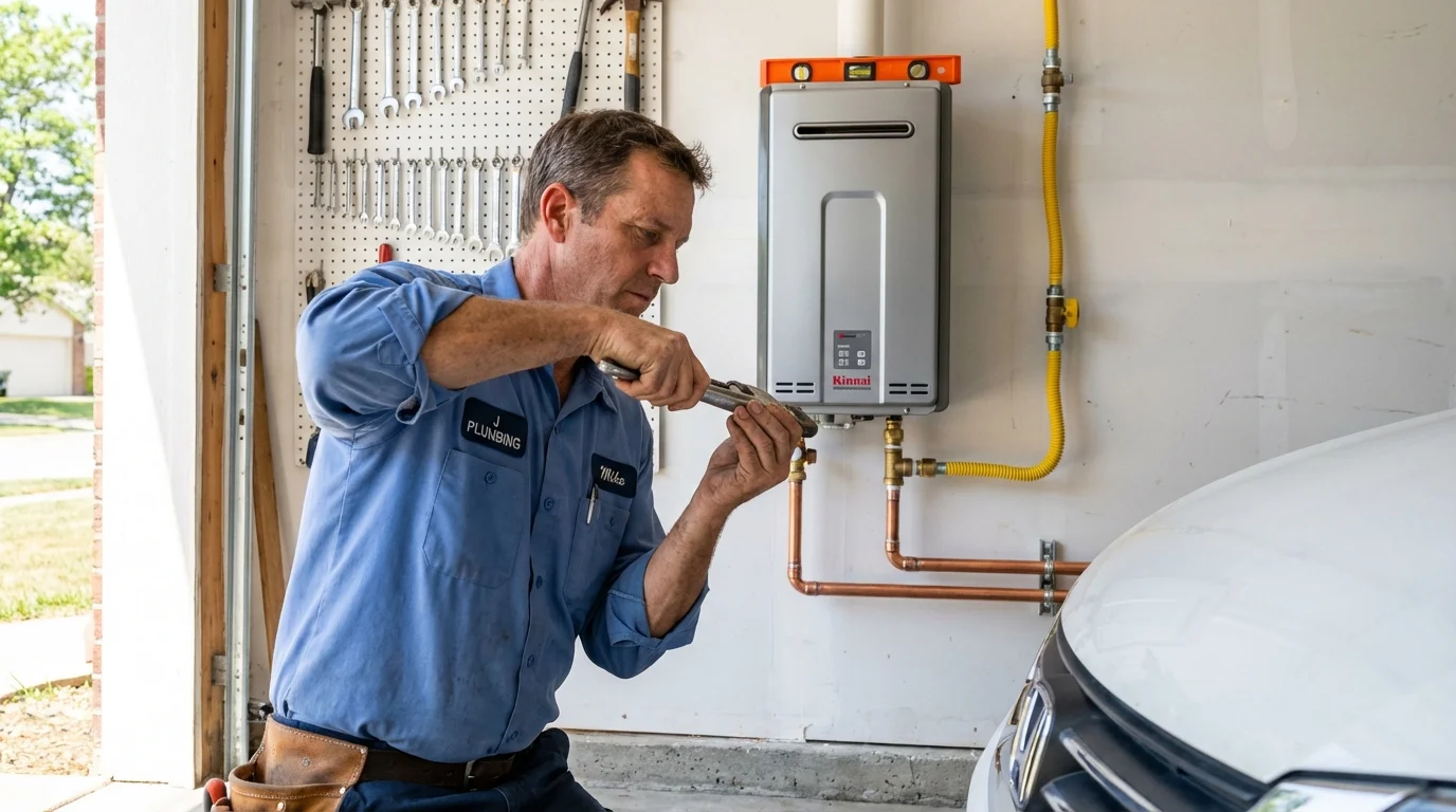 Tankless water heater installation by a Johns Plumbing LLC plumber in Apopka